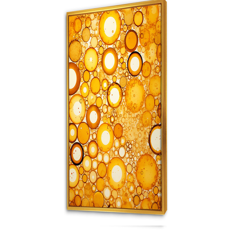 Sunset Reverie Abstract Swirl Collages - Collages abstraits, art mural, Cadre flottant doré, H 60 po x l 28 po x P 1,5 po