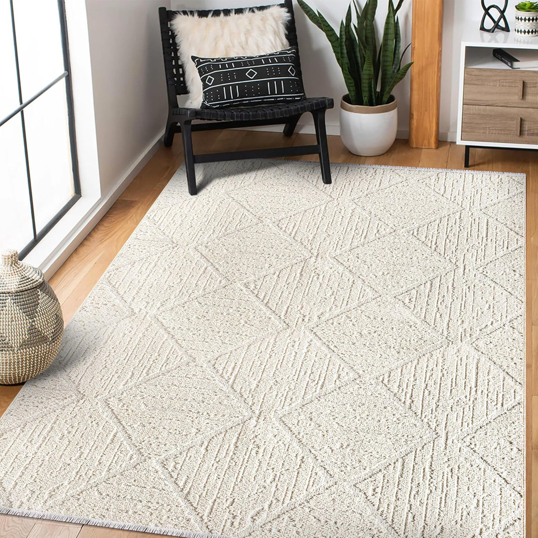 Beautiful Fluffy Area Rugs Soft Living Room Carpets Low Pile Bedroom Rug Non Slip Floor Mat - JL001