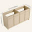 Meuble-lavabo autoportant 60 po et 4 portes d'armoire à fermeture en douceur-BCV11160DDOK (KD-Emballage)