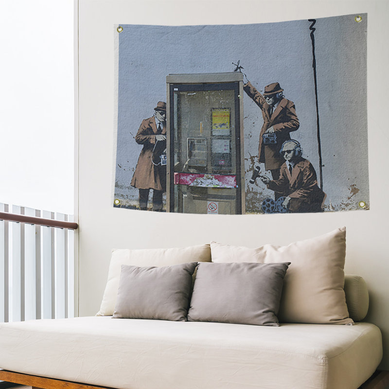 Loom Woven Polyester Tapestry, 50" H x 59" W x 1" D