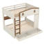 Lit superposé grand en bois massif avec tiroirs de rangement, tablettes et crochets-823208204-835620753