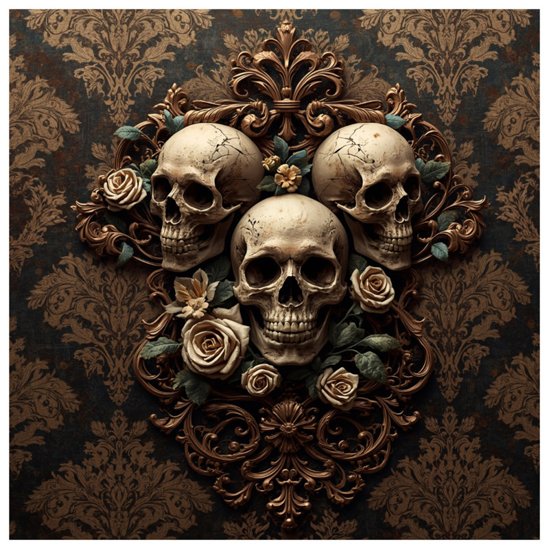 Couvre-lit matelassé Skulls, Lit simple