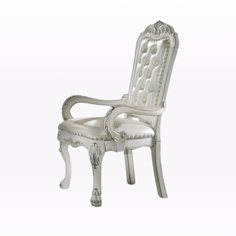 Azura Synthetic Leather and Bone White Finish Executive Office Chair