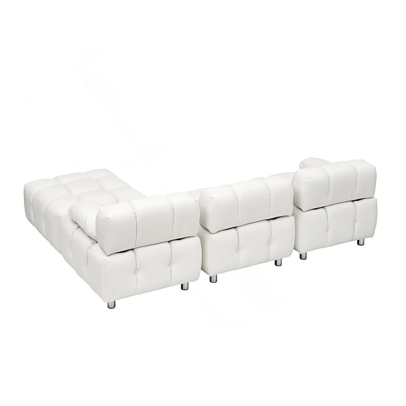 Technology Cloth Sofa, L Shape Sofa, White
