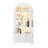 Freestanding Arch Display Cabinet with 3-Colour Light Modes and Motion Sensor-383128102