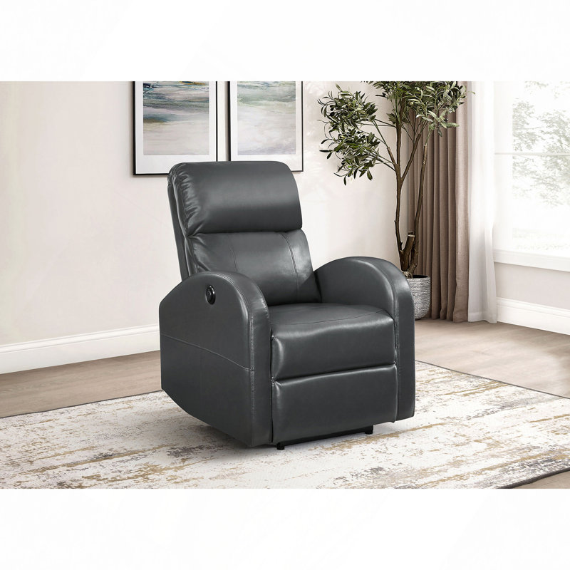 Fauteuil inclinable électrique rembourré, Gris