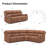 Hunstant 2-Piece Reclining Corner Sectional Sofa And Couch Set With Cupholder & Usb Ports-123143459
