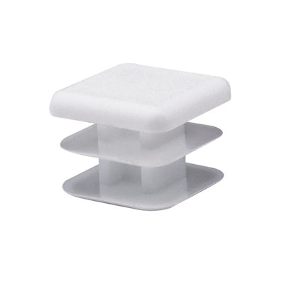 Embout carré en plastique pour tubes Outwater (25 pièces) | Bouchon de tube de 3/4 po / glissière de chaise / protecteur de plancher / fermeture de tube / bouchon de trou de tube / bouchon de tuyau | Convient aux tubes de calibre multiple | Blanc texturé | Robuste