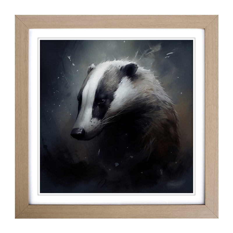 Single Picture Frame Print on Wood, Oak