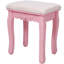 Ensemble de coiffeuse avec miroir et tabouret rembourré Princess