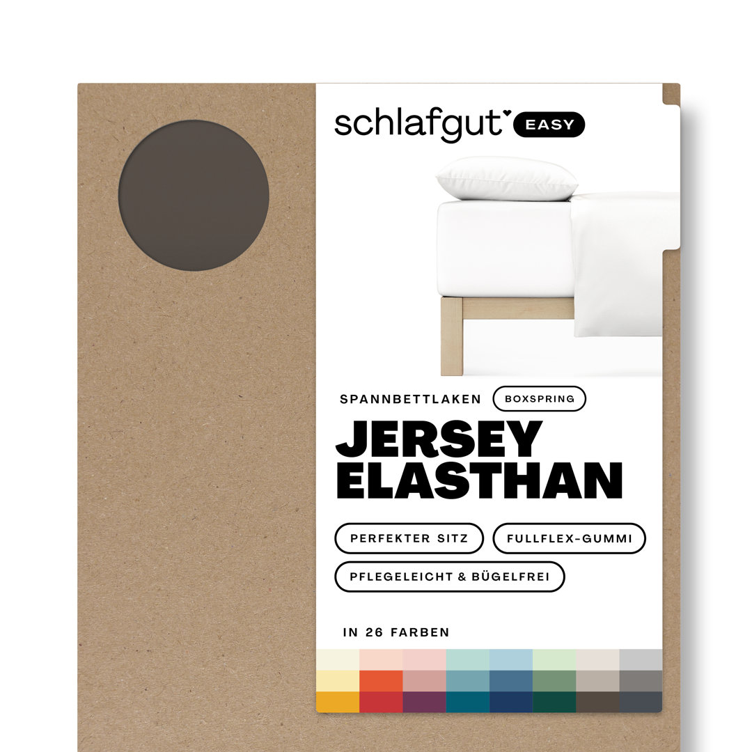 Jersey-Elasthan Spannbettlaken EASY für Boxspring 100% Baumwolle