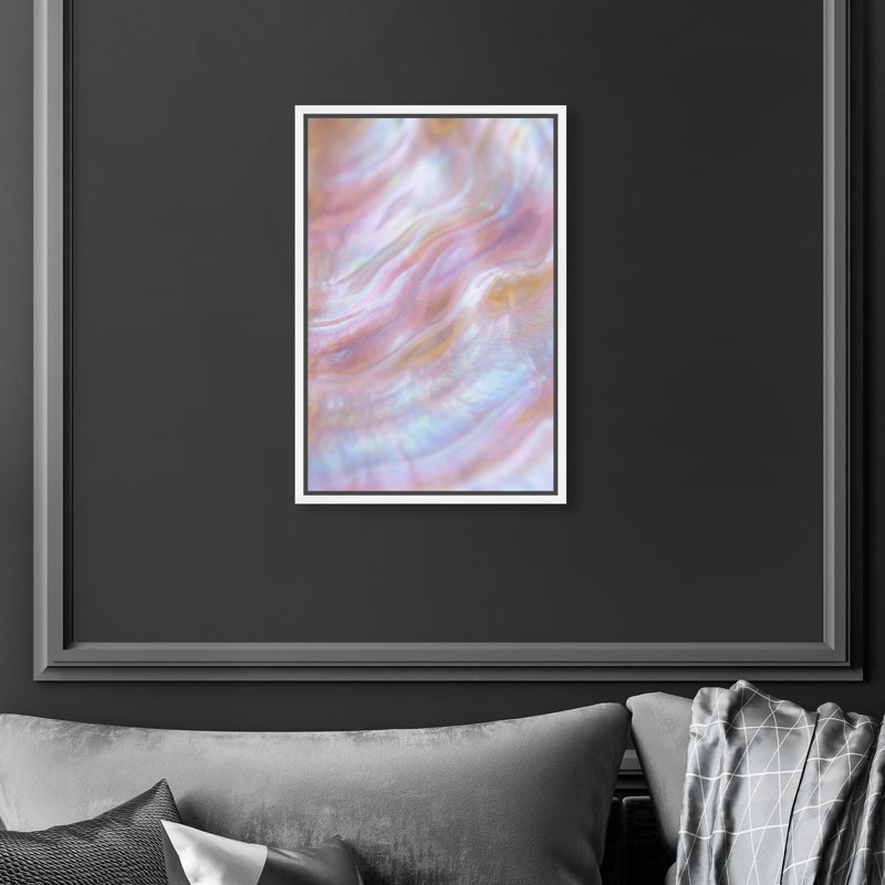 Iridescent Wave II Print by Oliver Gal, 31"H x 21"W, White Floater Frame