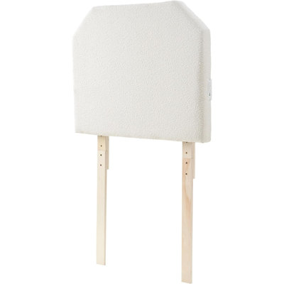 Tavira Allure - Tête de lit simple / simple XL avec pattes Boucle - Blanc crème