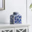 Pot décoratif chinois à motif floral chinois et bleu