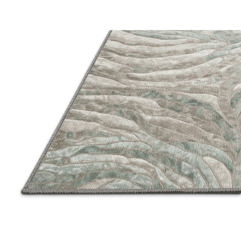 Machine Washable Gray Area Rug, Runner 2' x 4'
