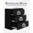 Locking 3 Drawer File Cabinet with Wheels, Metal Lateral Filing Cabinet for Home Office, Fits Letter Legal A4 Files, Rolling Storage Unit
