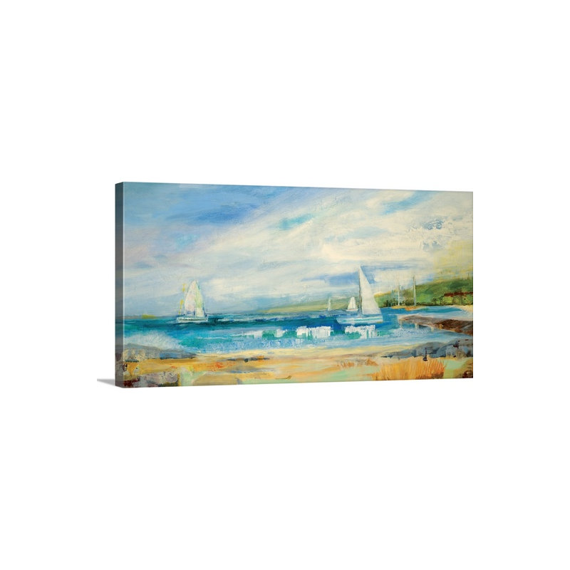 Martins Seaside Harbor I - Imprimé, H 15 po x l 30 po x P 1,5 po, Toile