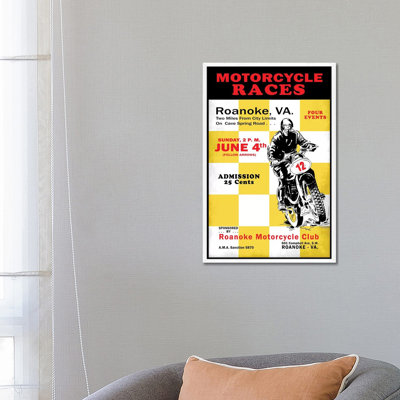 Motorcycle Hill Climb by Mark Rogan - Print on Canvas