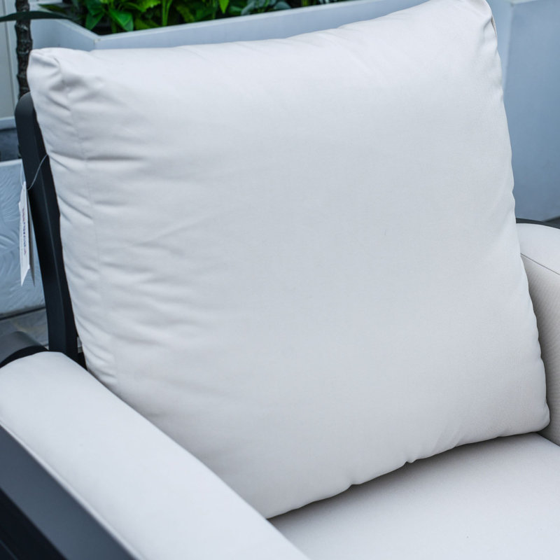 Chaise d'extérieur en aluminium avec coussins