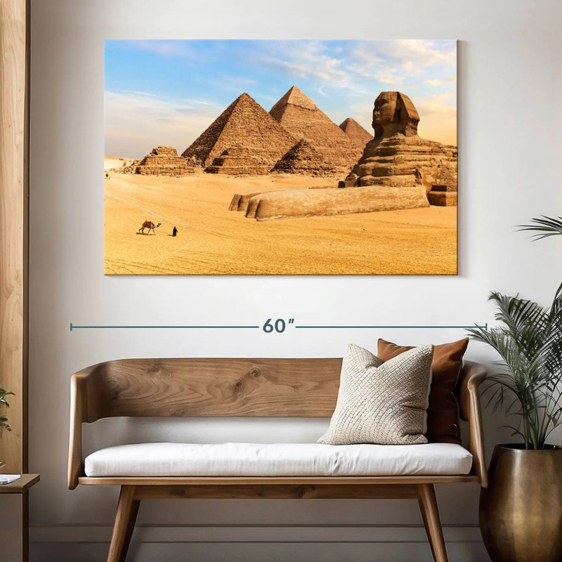 Great Pyramids And Sphinx, 34" H x 51" W