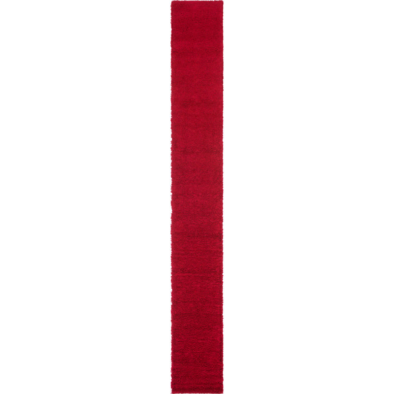 Tapis rouge cerise Angeline, Tapis de couloir 2 pi 7 po x 19 pi 8 po