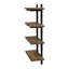 Étagère de rangement murale à 4 niveaux Pomona d'Alaterre Furniture pour salle de bain - Étagère de salle de bain en pin massif de 91 cm (36 po) avec style industriel rustique (naturel/noir)-1962216167