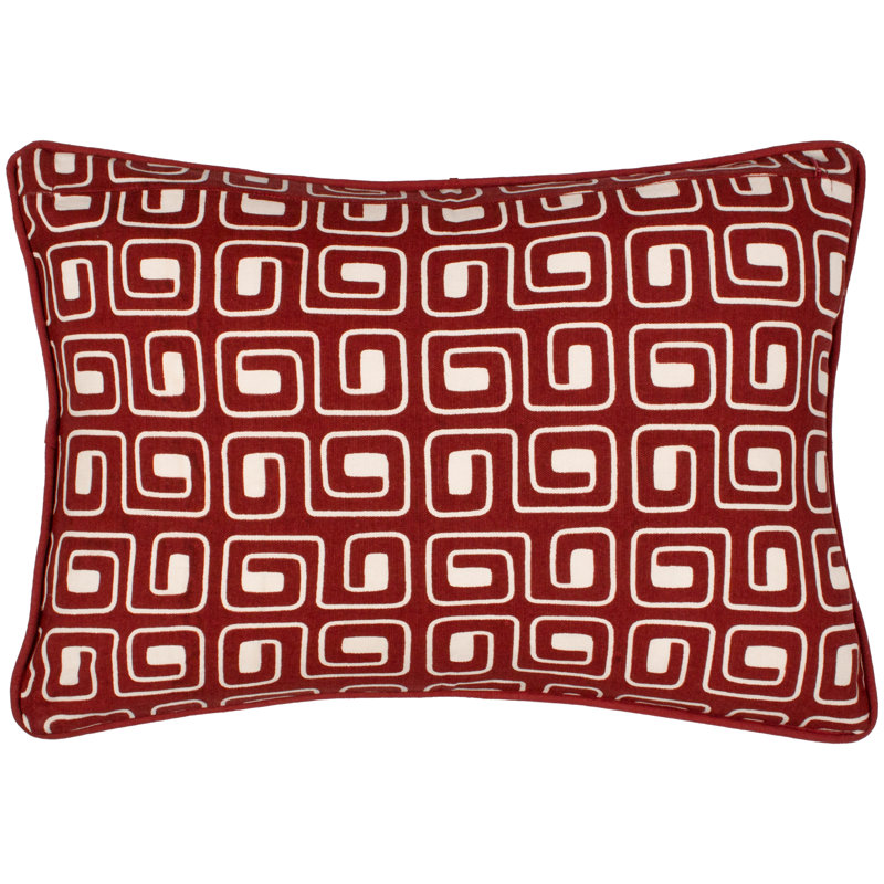 Safara Abstract Rectangular Cushion, Orange Abstract