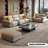 Khaki Genuine Leather Modular Sofa cushion couch-1863978042