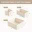 Ensemble de 10 tiroirs de rangement pour commode pour vêtements de bébé, sous-vêtements, organisation de garde-robe pliable et bacs de rangement, beige-1030425477