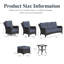  9 Piece Wicker Outdoor Furniture Set with 6-inch Comfy Cushions, High Back Patio Furniture Set with Swivel Rocking Chairs and Side Table-1342877128-1342877129