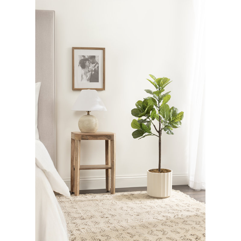 Figuier en figuier avec pot Portell, Doré, H 47,24 po x l 19,69 po x P 15,75 po