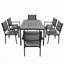 Ensemble de table et de chaises d'extérieur en acier de haute qualité, adapté pour le patio, le balcon, la cour-1160014413