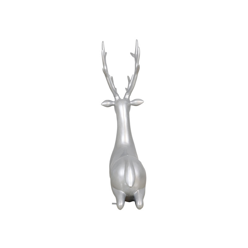 Statues de cerfs assis [Argent]
