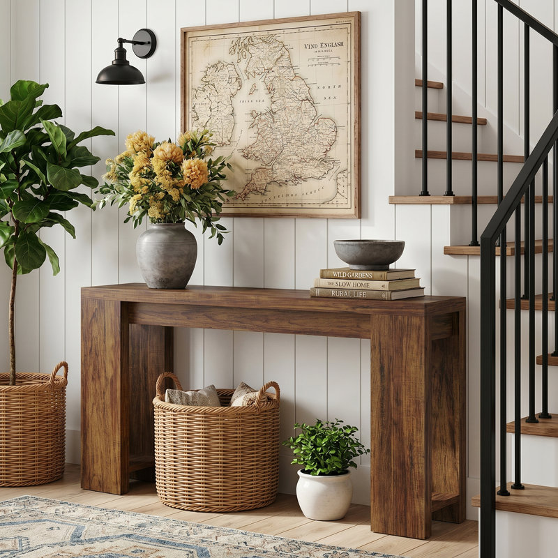 Console 70,9 po pour vestibule, Rustic Brown