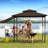 Double Roof Grill Gazebo with Extra Shadow BBQ Waterproof Canopy Outdoor Gazebos-114127573