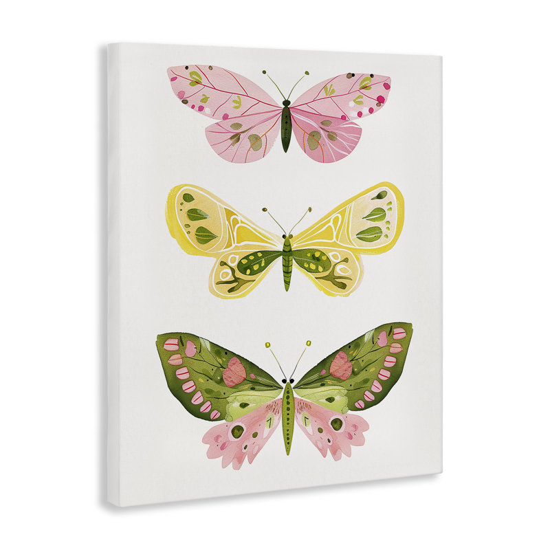  "Pastel Butterfly Trio", art mural par LSR Design Studio, H 30 po x l 24 po
