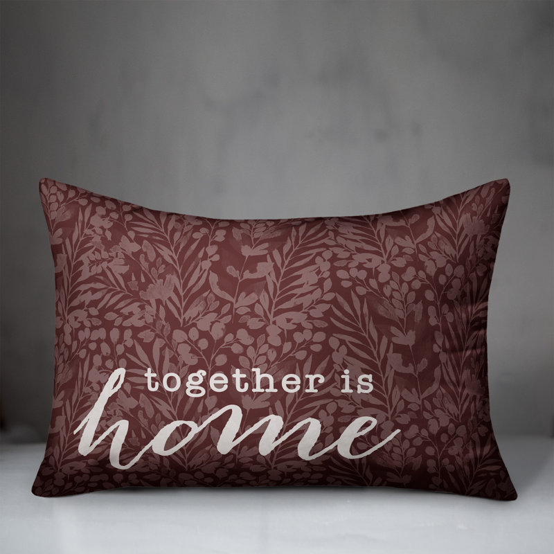 Coussin décoratif intérieur / extérieur en polyester , Marron, H 14 po x l 20 po