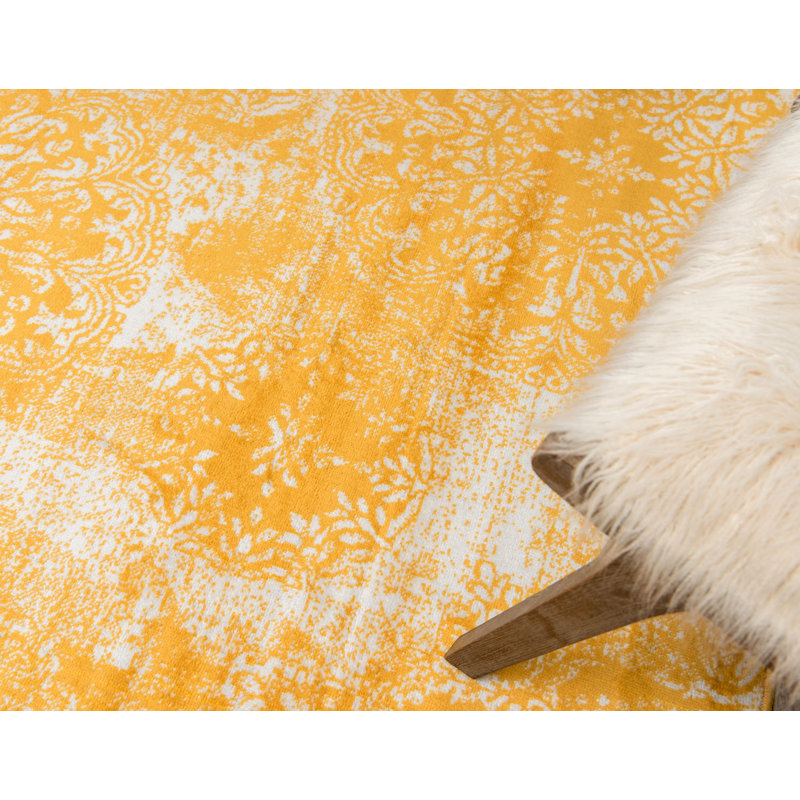 Tapis rond rond ikat blond Oneita