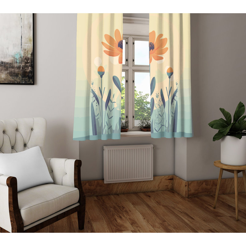 Paire de rideaux semi-transparents Besima, L 40 po x L 52 po