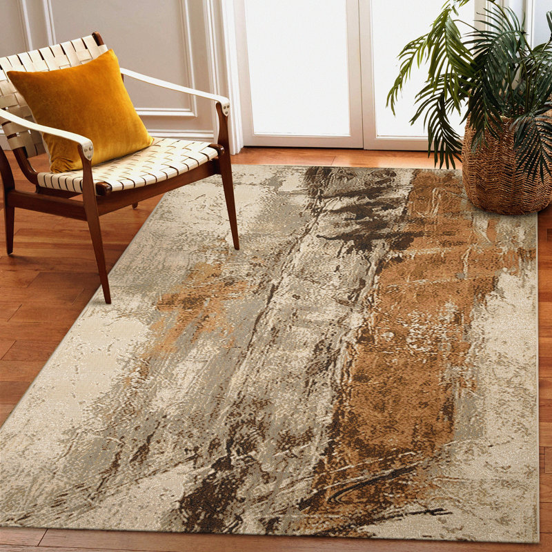 Abstract Indoor / Outdoor Rug, Rectangle 8'10" x 11'9"