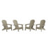 Chaise Adirondack pliante en plastique Arrlo