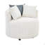 Fauteuil d'appoint rembourré en velours côtelé avec roulettes Plush
