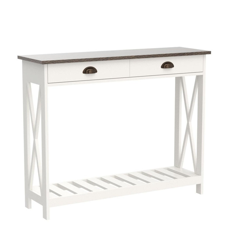 Tarren 39.37'' Console Table, White, White