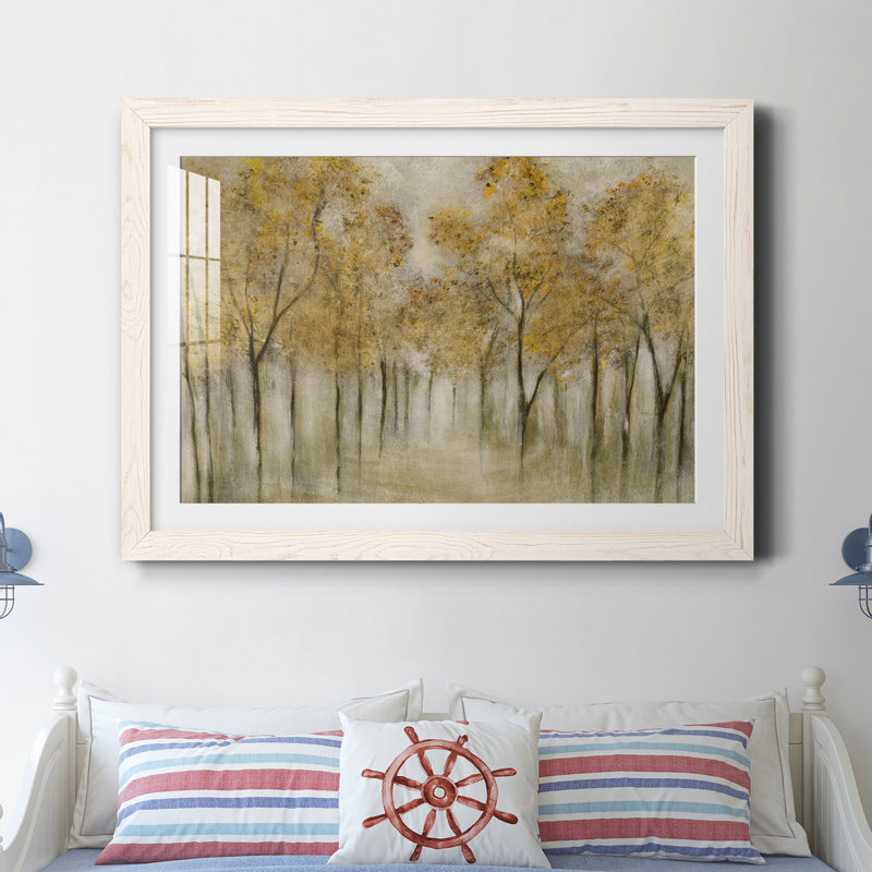 «Golden Spring», impression encadrée sur papier, H 31,5 po x l 23,5 po x P 1,5 po, Papier encadré blanc