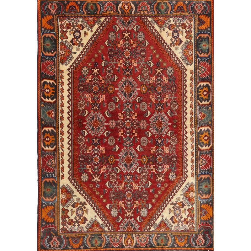 Tapis traditionnel rouge / brun Klutsch, Rectangle 5 pi x 7 pi