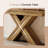 Farmhouse 55" Console Table, Wood Entryway Table with X-Shaped Legs
