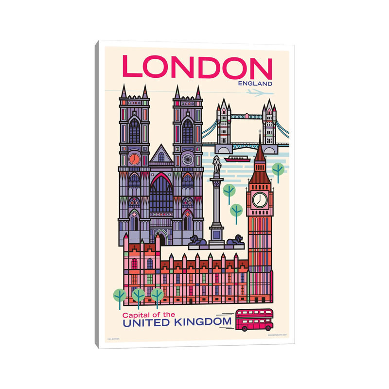 London Travel by Jim Zahniser - Print on Canvas, Wrapped Canvas, 66.04cm H x 45.72cm W x 3.81cm D