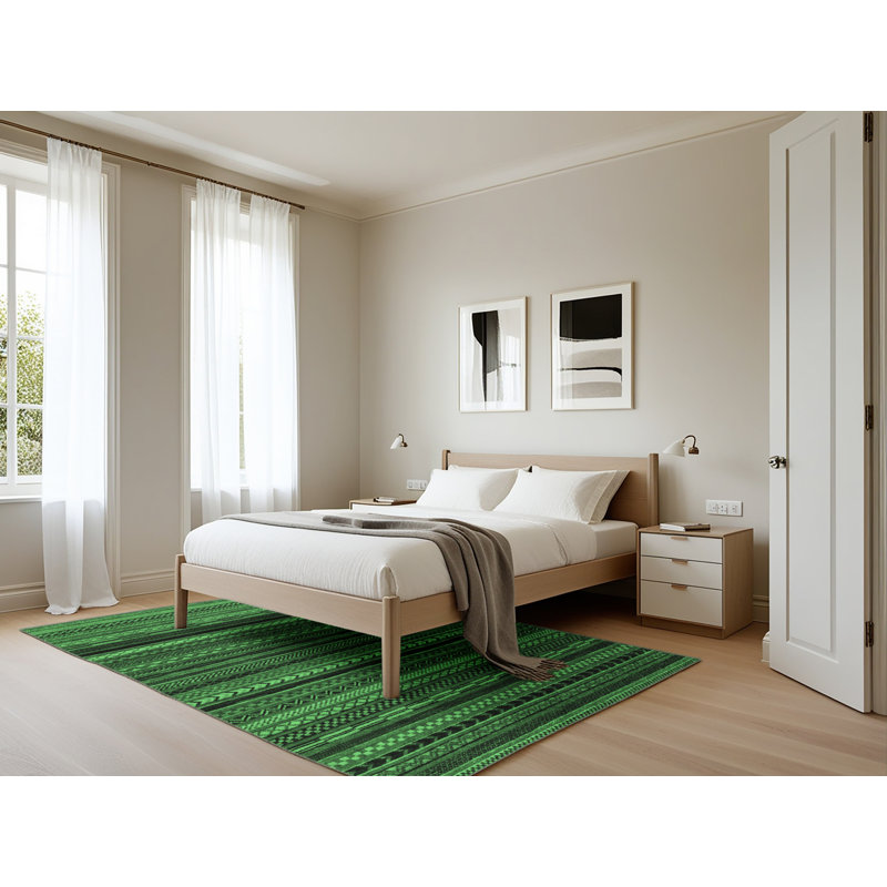 Ketrin Washable Geometric Indoor Rug, Rectangle 5' x 7'