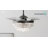 Veil 48" Retractable Blade Ceiling Fan with Light and Remote, Modern Fandelier Ceiling Fan, Patented Design Technology, Stronger Thicker Blades, Gold-2092613305