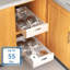 Rangement profond de l'armoire, tiroirs coulissants robustes en acier au carbone (blanc)